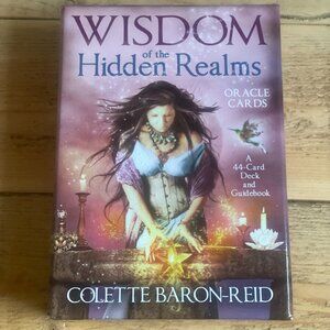 Wisdom of the Hidden Realms Oracle Cards, Vintage Leather Pouch, Boho Set